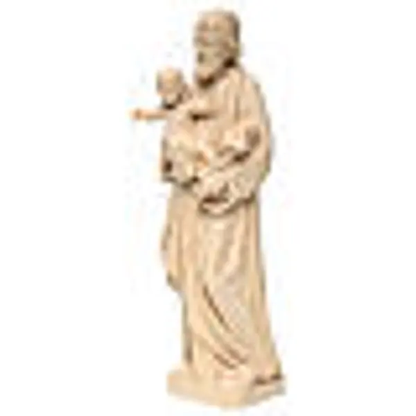 Saint Joseph avec Enfant réaliste bois naturel