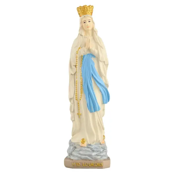 Statue de la Vierge Couronnée en résine de 15cm