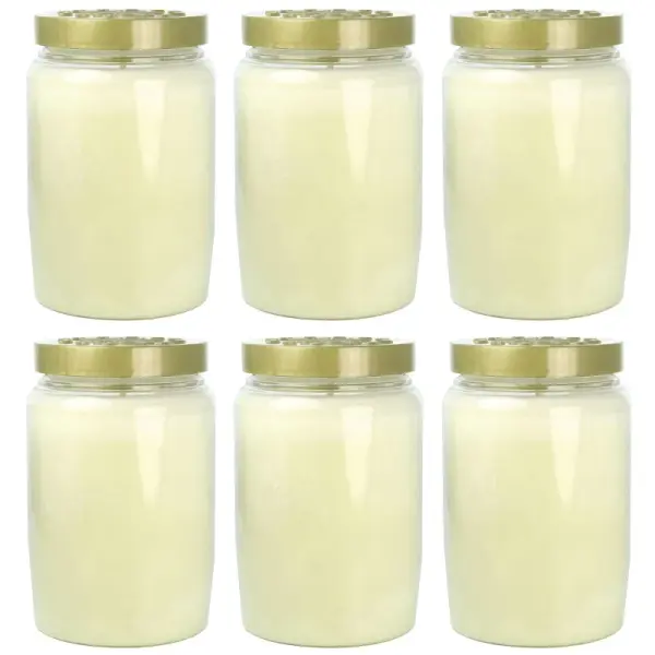 Lot de 6 Bougies de dévotion 3 jours Blanche