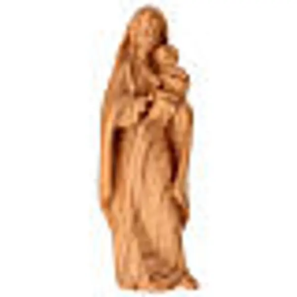 Statue Vierge à l'Enfant en bois d'olivier Val Gardena