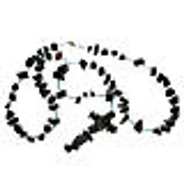Chapelet Medjugorje pierre dure noire