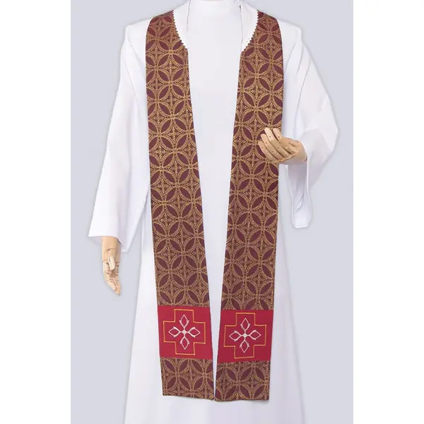 Chasuble rouge et or brodée Kw6/c