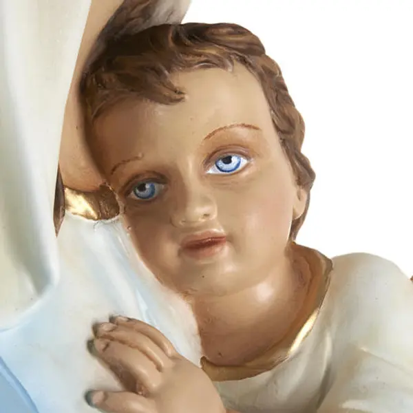 Statue Vierge et enfant 80 cm fibre de verre
