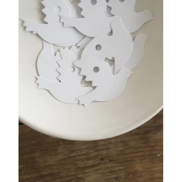 Lot de 12 étiquettes Colombe