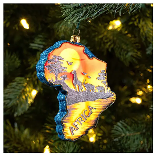 Afrique décoration verre soufflé pour sapin Noël