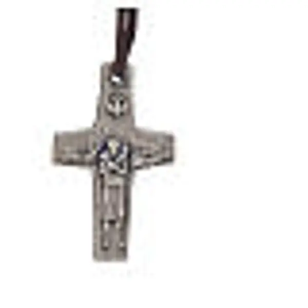 Croix Pape François métal 2x1,4 cm avec corde