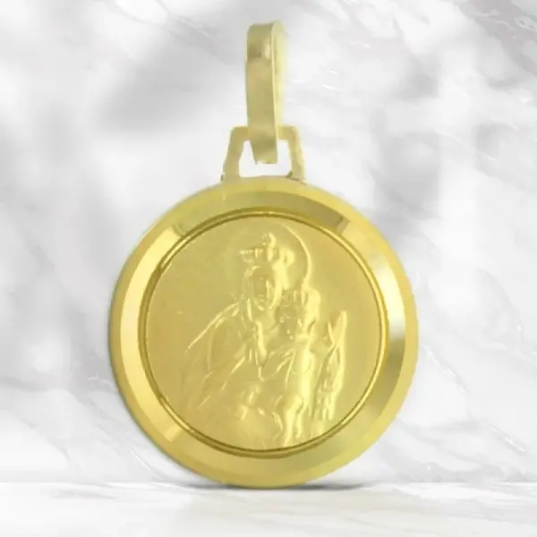 9 carats Gold Scapular Medal 12mm