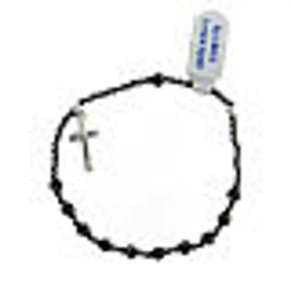 Bracelet dizainier élastique 3 mm hématite noire argent 925