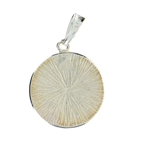 Pendentif Chevalier de Malte émail rouge argent 925