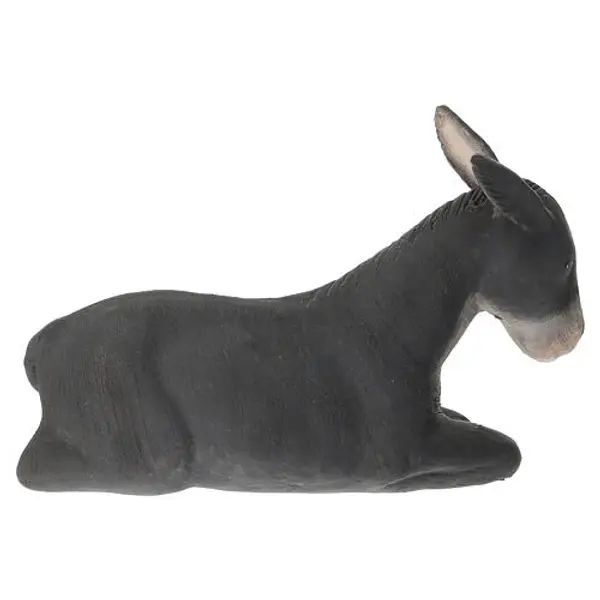 Âne assis terre cuite 10 cm crèche napolitaine pour crèche de 20 cm