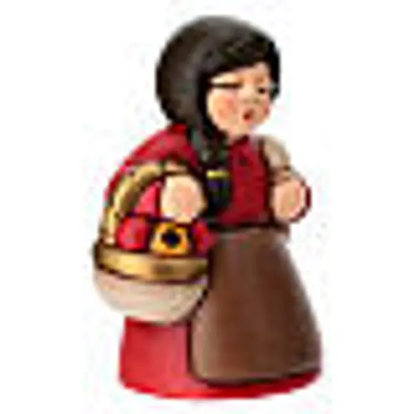 Femme au marché THUN de la gamme Crèche Classique rouge