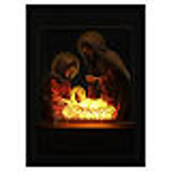Veilleuse Nativité Valenti 15x13 cm lumière LED blanc chaud