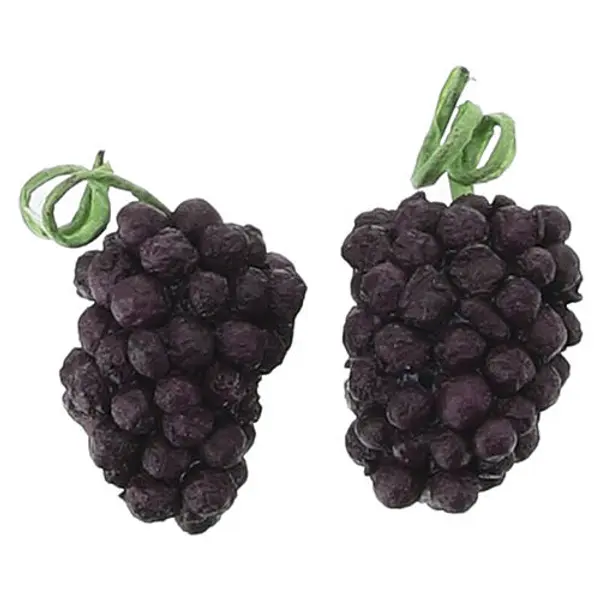 Paire de grappes de raisin noir pour crèche 8 cm 2x1 cm