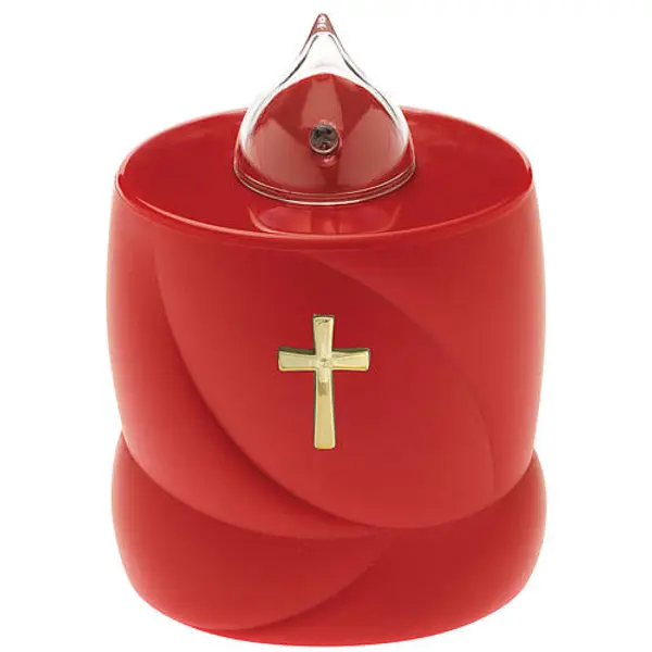Bougie électrique Lumada rouge croix lumière clignotante