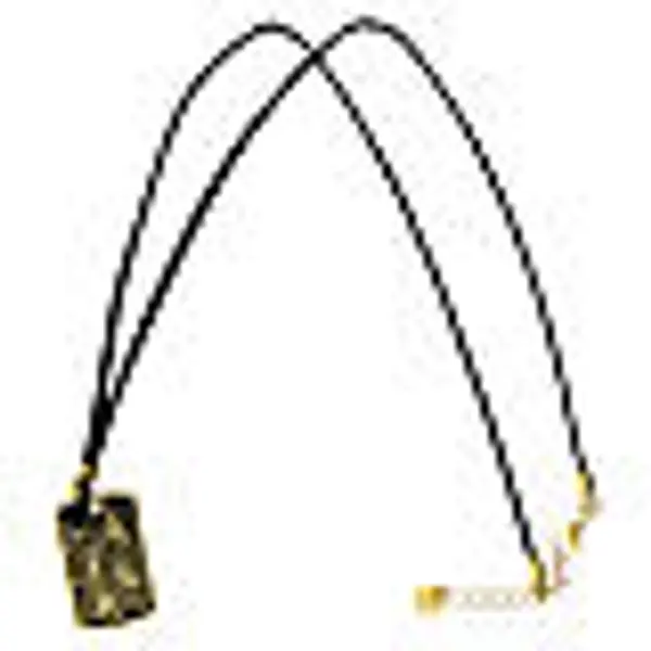 Collier Pater bleu fil en cuir argent 925 doré 44 cm Benedictus