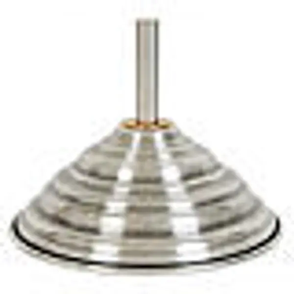 Base pour croix de procession en métal profil conique finition argentée 40 cm