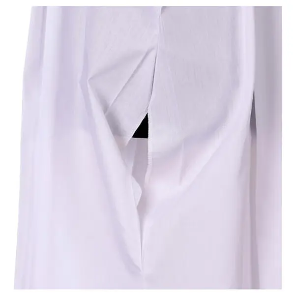 Aube avec plis blanc broderie épis et raisin