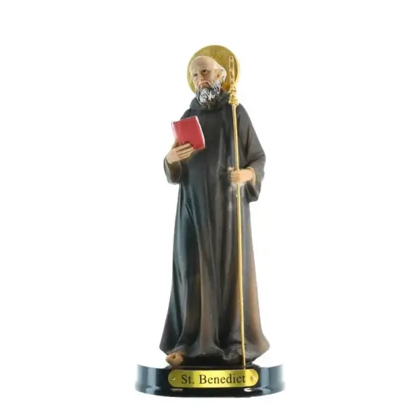 Saint Benedict statue resin 22cm