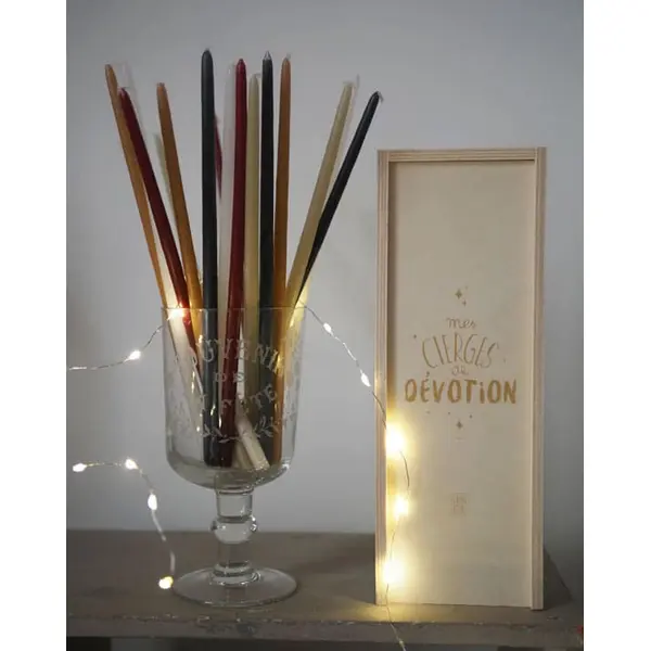 Coffret de 18 Cierges de Noël