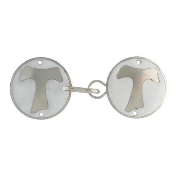 Fermoir chape Tau en argent 925 blanc