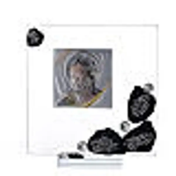 Cadre avec ardoise plaque avec Christ