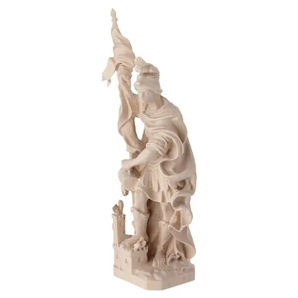 Saint Florian en bois naturel