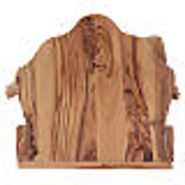Maisonnette en olivier Bethléem avec crèche complète stylisée 20x20x15 cm