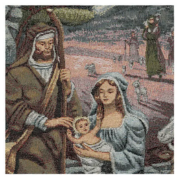 Tapisserie pour petit tableau 45x30 cm Nativité avec passants