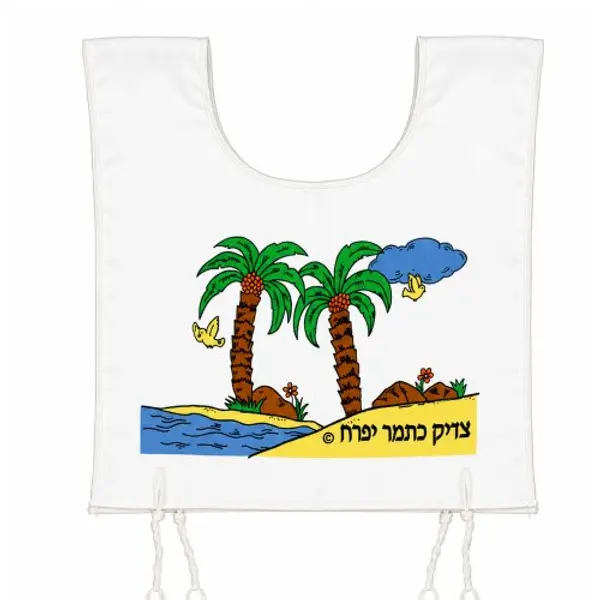 Mon premier Talith Katan - T-shirt Tzitzit en coton pour enfant, motif Psaumes (3 ans)