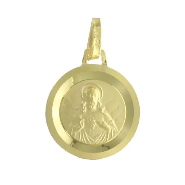 9 carats Gold Scapular Medal 12mm