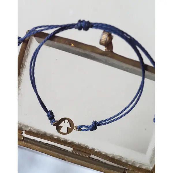 Bracelet médaille ajourée Croix ou Ange | Or 18 carats