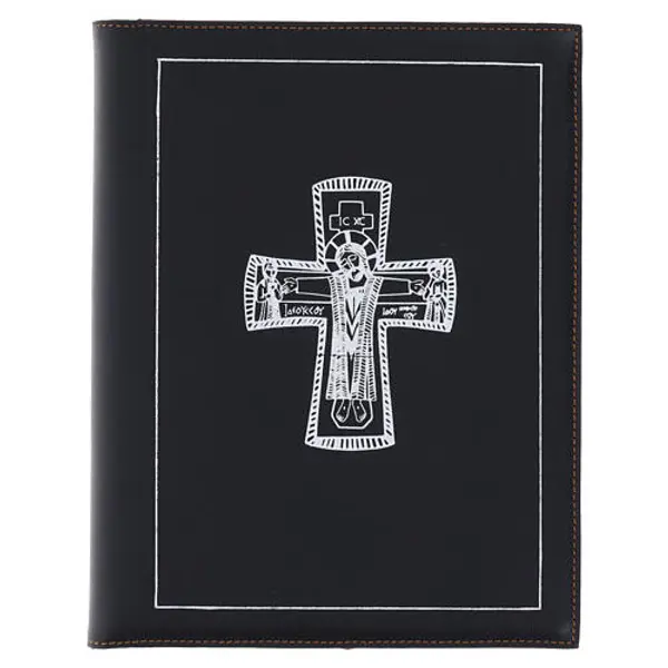 Couverture pour rite format A5 noir croix romaine argentée Bethléem