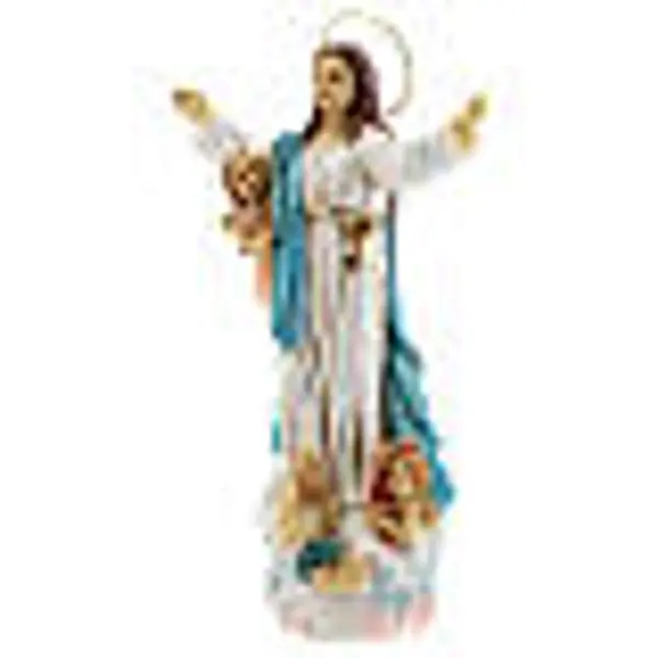 Assomption Marie anges statue résine 18x12x6 cm