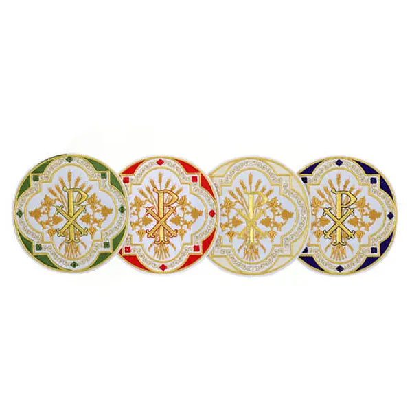 Pièce non adhésive Chi-Rho 17 cm couleurs liturgiques
