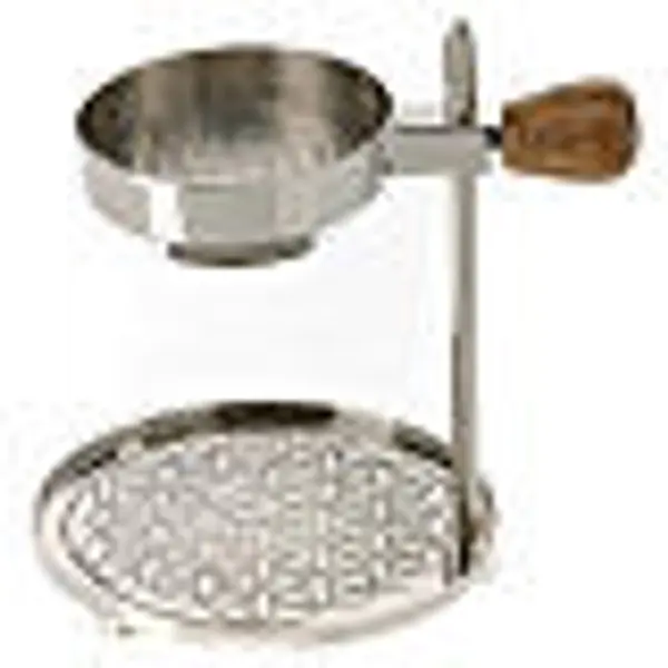 Brûle encens fourneau ajustable laiton argenté h 12 cm base argentée
