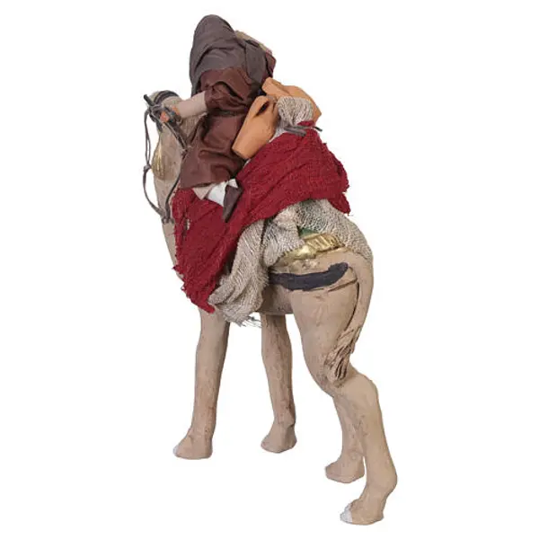 Homme sur chameau terre cuite crèche napolitaine 12 cm