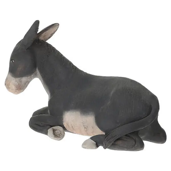 Âne assis terre cuite 10 cm crèche napolitaine pour crèche de 20 cm