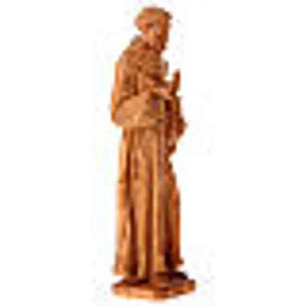 Statuette Saint François d'Assise tourterelle bois olivier