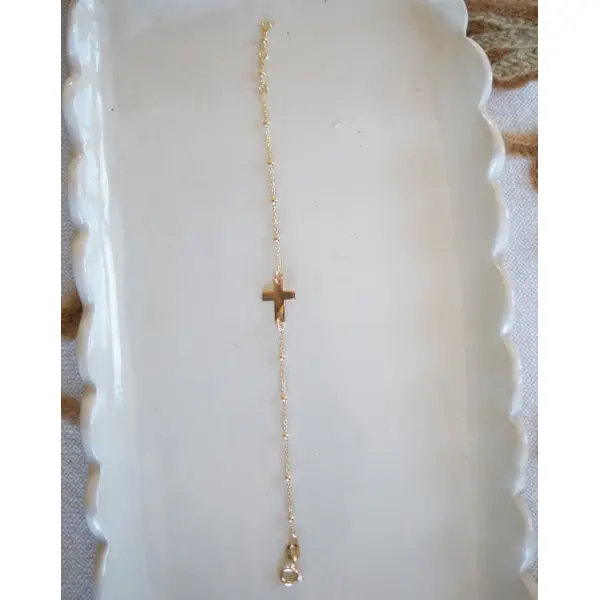 Bracelet Croix de Vie - Plaqué Or