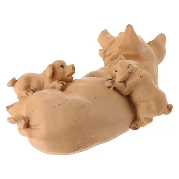 Groupe cochons 2 cm résine pour crèche 10-12 cm
