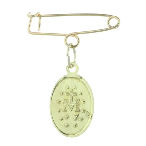 Our Lady of Grace Golden metal pin