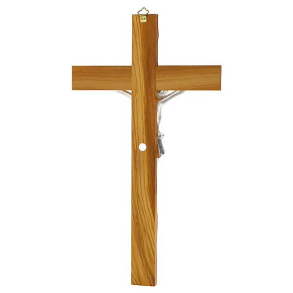 Crucifix olivier Chirst finition argent Valenti 35 cm