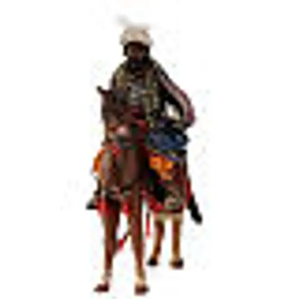Roi Mage mulâtre sur cheval 13cm Angela Tripi