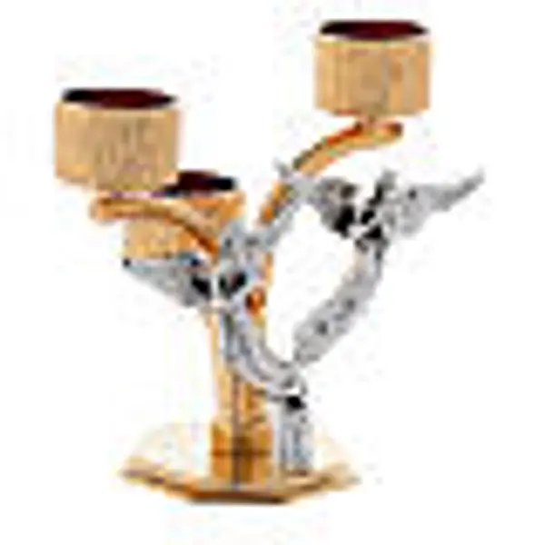 Chandelier anges laiton moulé 3 bagues h 18 cm
