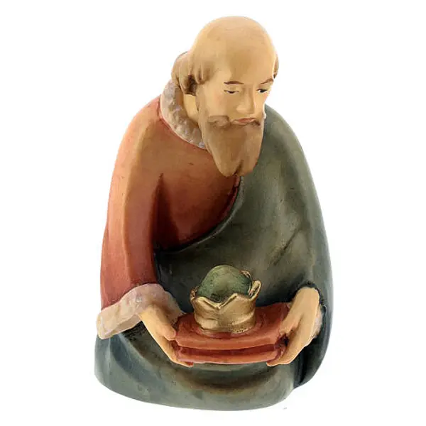 Rois Mages crèche stylisée 14 cm 3 pcs Val Gardena