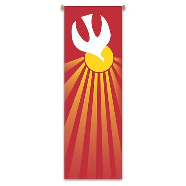 Bannière Slabbinck rouge et jaune Saint-Esprit 300x100 cm