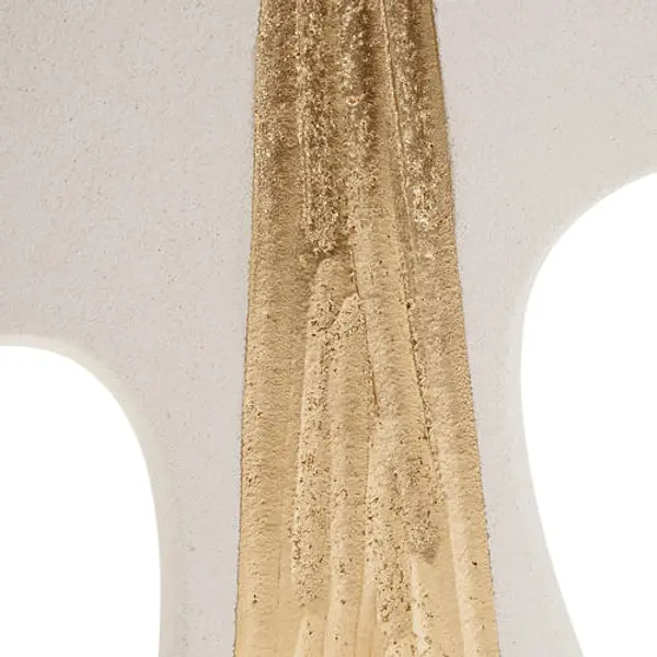 Crucifix Confirmation stylisé argile blanche cm 15