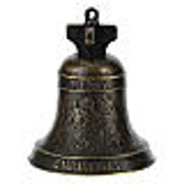 Cloche de Noël métal bruni 5x7 cm