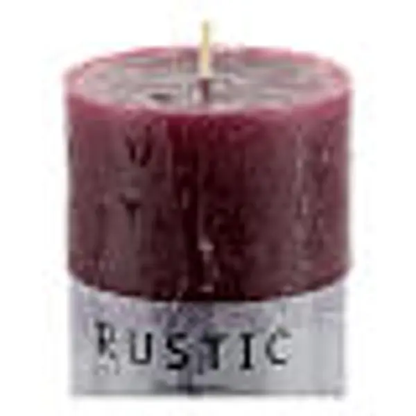 Bougie violet mat rustique 24 pcs 80x60 mm