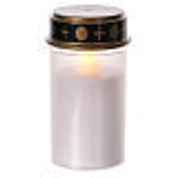 Veilleuse votive blanche LED avec piquet 60 jrs